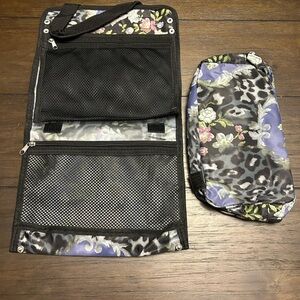 Avon Floral and Leopard Print Travel Organizer Set